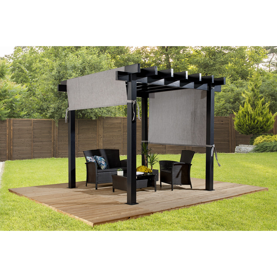 Sojag Outdoor 10' x 10' Yamba Pergola Square Shaped Gazebo, Dark Grey Sojag