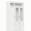 Armoire penderie 4 portes avec DEL et 3 tiroirs