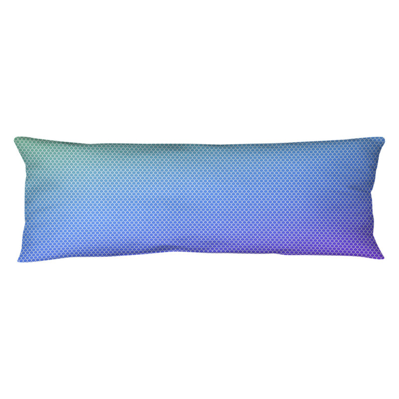 Coussin Mermaid Scales, Bourre en polyester, Sarcelle / Bleu