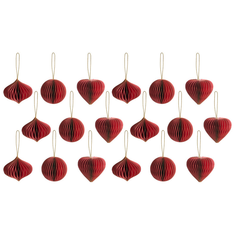10cm Handmade Solid Colour Paper Hanging Figurine Ornament