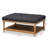 Bayport Dark Gray Fabric Upholstered Wood Cocktail Ottoman, 18.2" H X 41.97" W X 30.43" D