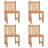 Hemm 4 - Person Teak Solid Wood Patio Dining Set Rectangular Table