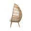 Attrayante chaise de panier en forme de goutte avec housse de coussin d'eau - beige gracieux pour le plaisir du patio