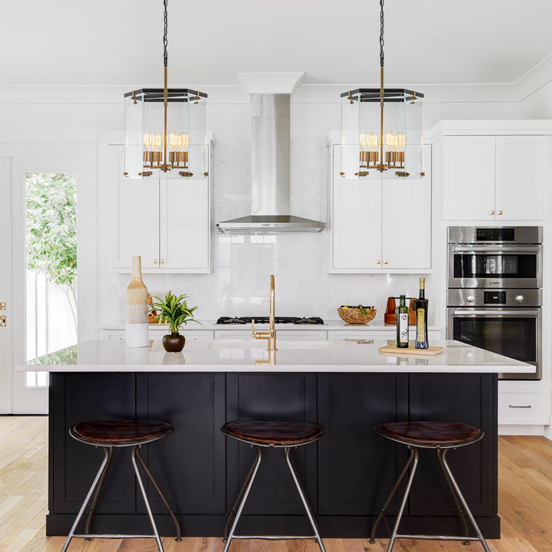 6-Light Clear Glass Shade Geometric Pendant