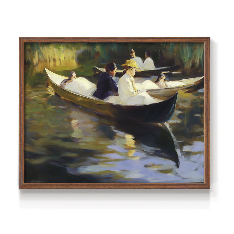 Série nautique-X III - reproduction encadrée - réarmable, H 8 po x l 10 po, Noyer