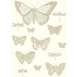 Whimsical Butterflies And Dragonflies Wallpaper Roll