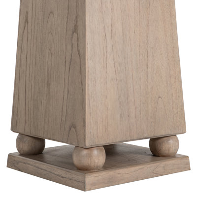Chess Solid Wood Pedestal End Table