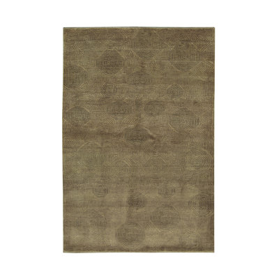 Tapis brun en laine noué à la main Ahu