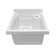 Whitehaus Collection 21" Viterous China Single Bowl, Drop-in Sink with Wire Basket and Off Center Drain Location