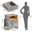Ensemble de chambre à coucher 3 pièces Wrought Studio ™ - commode haute cannelée 6 tiroirs et deux tables de chevet cannelées 2 tiroirs-1125437758
