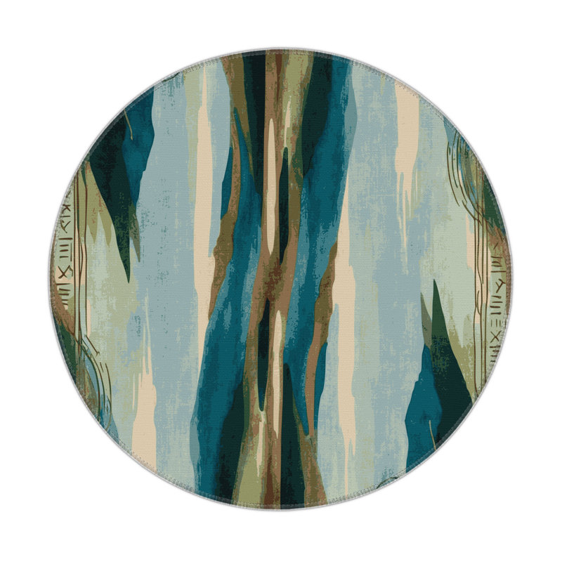Cosmic Veil Indoor And Outdoor Area Rug, Round 5'
