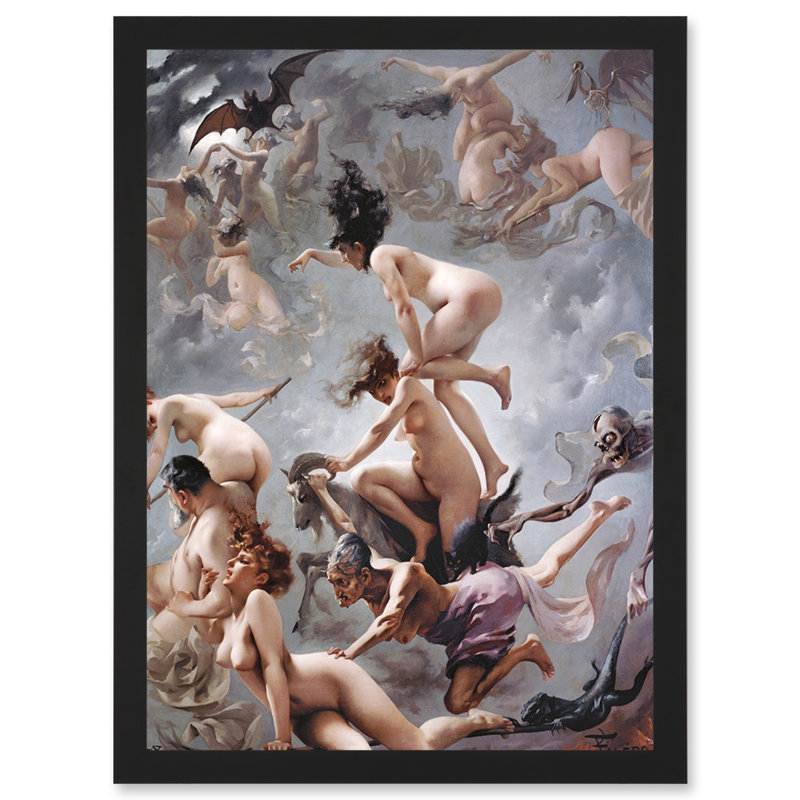 Falero Witches Going To Their Sabbath Painting 1 Piece Single Picture Frame Wall Art, 9.21''W x 12.72''H