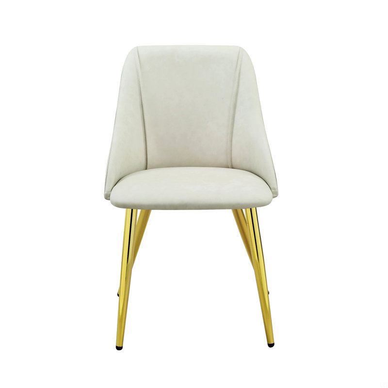 Chaise d'appoint en cuir (ensemble de 2)