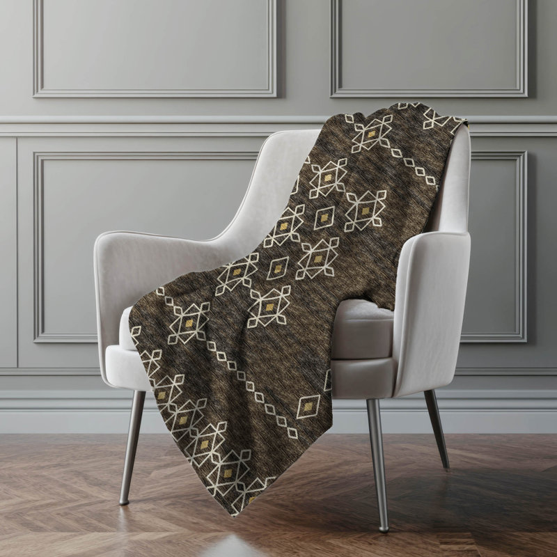 Jeté Sherpa Boho Addison, Brun