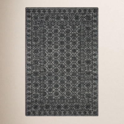 Millcreek Smoke Black Hand-Tufted Wool Oriental Rug