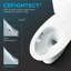 Toilette allongée deux pièces à double chasse 1,28 et 0,8 GPF TOTO® Drake® à double chasse Dynamax Tornado Flush® de 10 pouces avec CEFIONTECT® et siège à fermeture en douceur, blanc lavable et prêt, coton blanc-40849698
