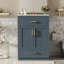 Meuble-lavabo bleu de 24 po avec lavabo intégré, armoire à 2 portes, tiroir basculant, rangement spacieux, look moderne, assemblage par l'utilisateur, double extension complète, assemblage facile à suivre, convient à