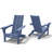 Maillet 2 Person Outdoor HDPE Folding Adirondack Chairs With Cell Phone Stand (Set Of 2)-123349694