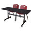 Table gigogne d'appoint Nevjana, 2 chaises empilables-32962088-32962093-32962098