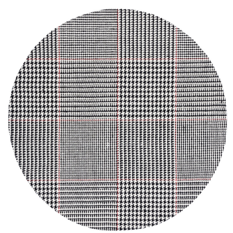 Tapis en laine et en coton tissé à la main Funkley, Rond 6 pi
