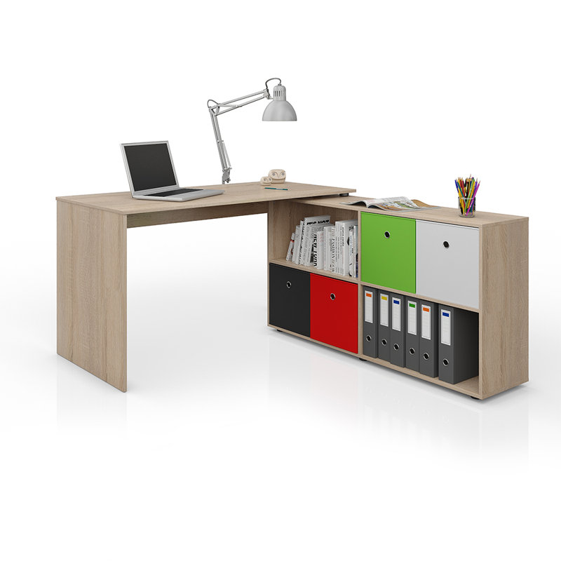 Arsen L-Shaped Executive Desk, Sonoma oak