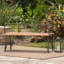 Banc en bois industriel et métal Zion