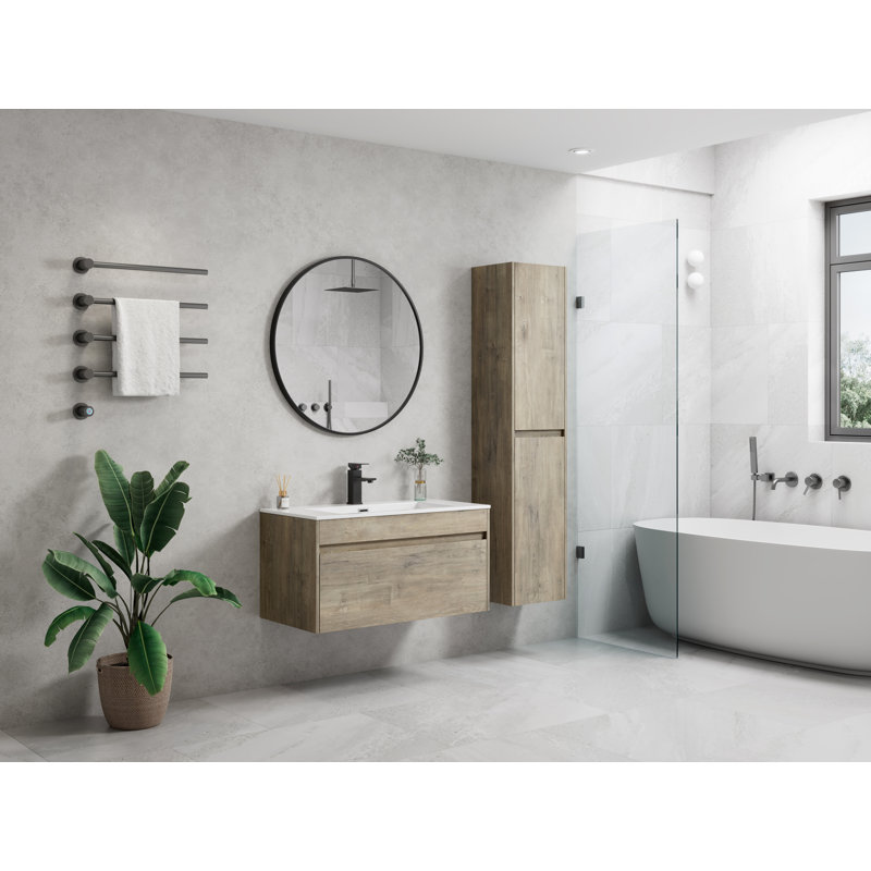 Frida 36'' Single Bathroom Vanity with Engineered Stone Top