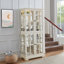 Bibliothèque, vitrine avec tablettes réglables et portes en verre pour la maison ou le bureau-1760670477