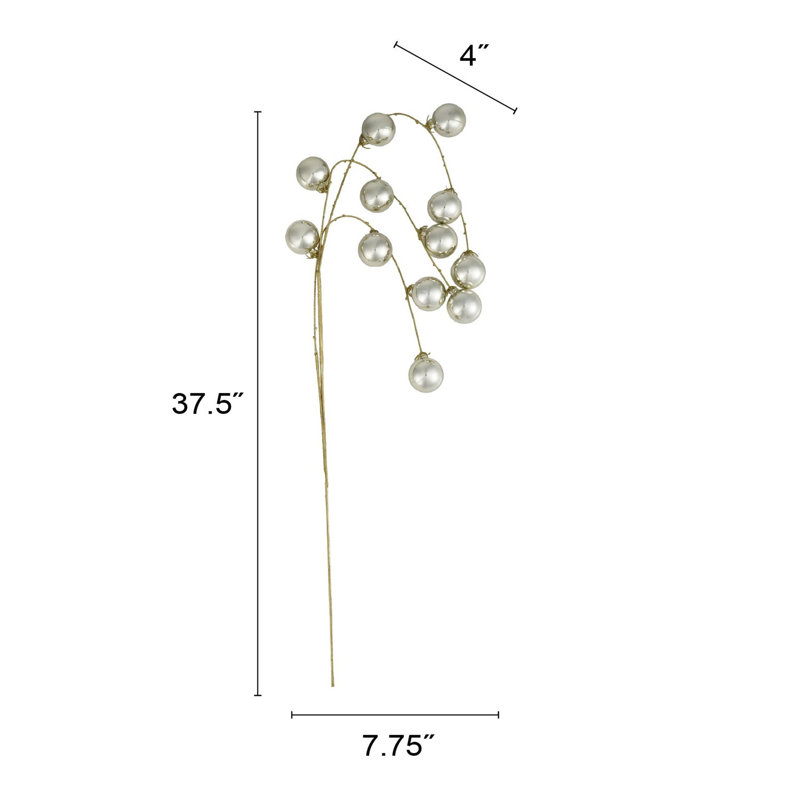 Silver Polyethylene Ball Spray with Iron Stem