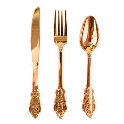Party Cutlery (18Pk) - Rose Gold