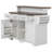 Farmhouse 53.2" Kitchen Island With Power Outlet, Rolling Island Table, Bar Cabinet With Storage 4 Door Shelves And 3 Drawers-1375874374