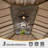 8' X 10' Hardtop Gazebo Permanent Metal Gazebo With Galvanized Steel Double Roof, Curtains And Netting For Party, Wedding, Outdoor Dining, Patio, Backyard, Brown-125198913-125198914