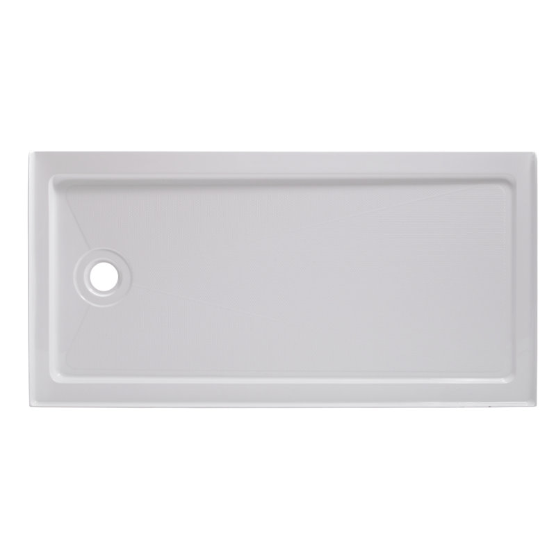 60'' W 30'' D Rectangular Single Shower Base, Left