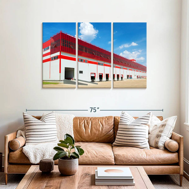 Modern Warehouse Structure, 36" H x 57" W