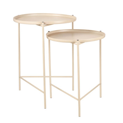 Nero Three Leg Round Tray Top Side Table