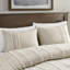 Édredon double / grand en coton teint en coton - taupe doux et rayures blanches-122455617-122455619