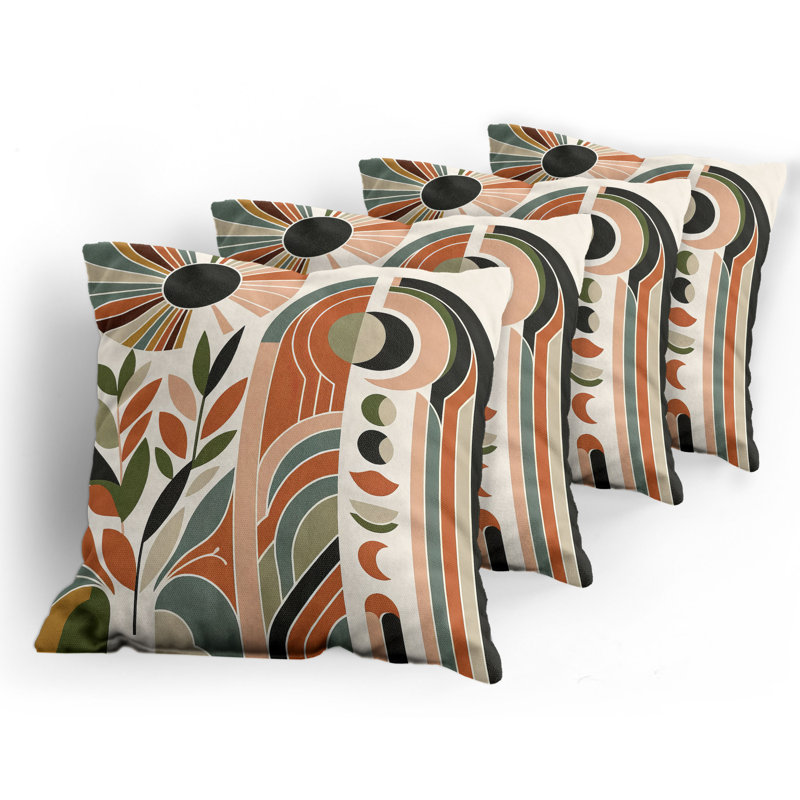 Fabric Reversible Throw Pillow, 16"H x 16"W