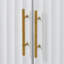 Armoire de rangement à motif de vagues de 63,1 pouces avec 4 portes, buffet pour chambre à coucher, armoire en bois aggloméré et en bois de pin avec poignées en métal, organisateur de grande capacité