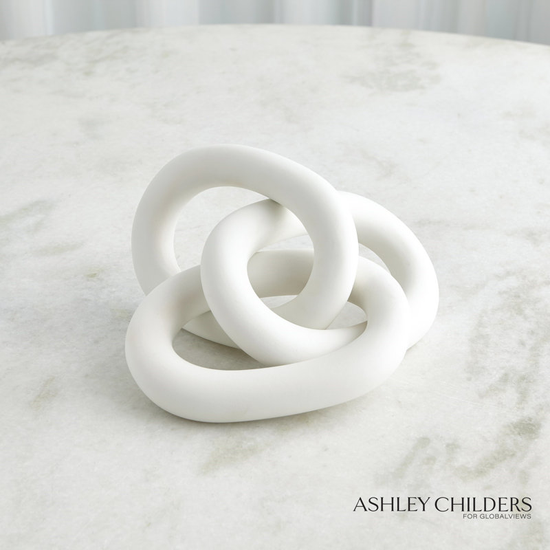 3 Rings Connected-Matte White