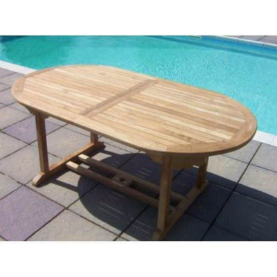 Cayeman Oval Teak Outdoor Dining Table , 160cm cm W 90cm cm D