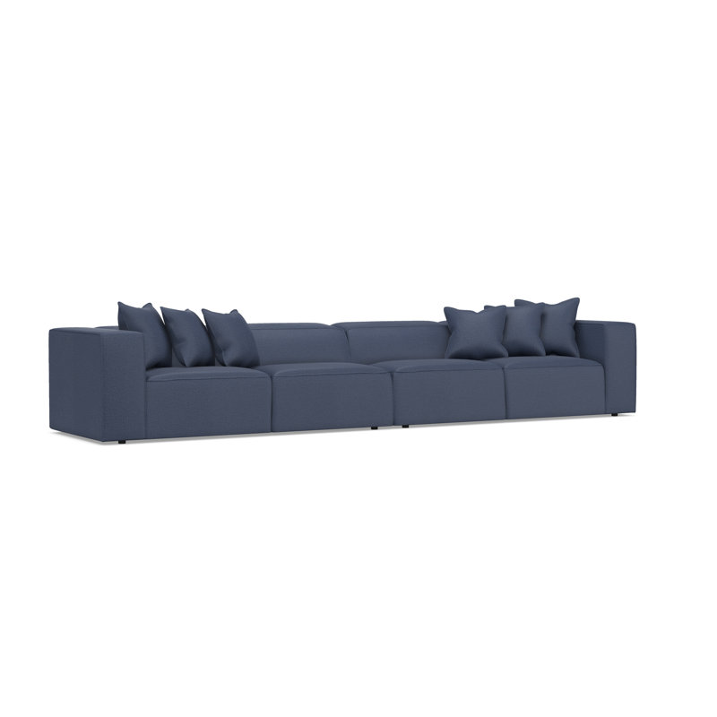 Bernhardt Bliss 2-Piece Fabric Sectional, Blue Polyester