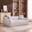 Causeuse surdimensionnée en similicuir avec coussins décoratifs-133015835