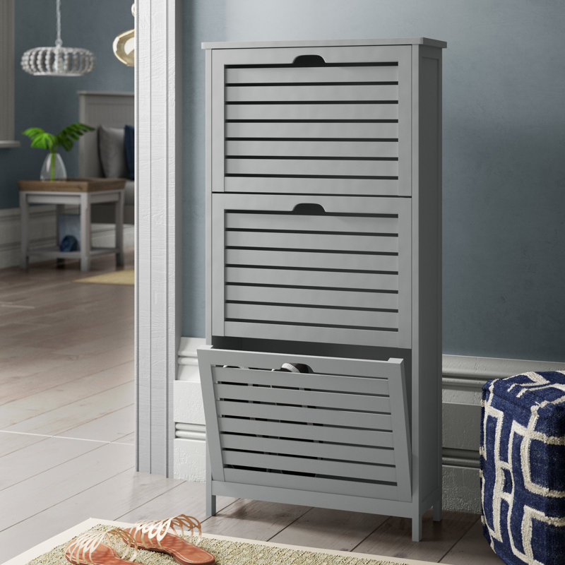 Sheringham 6 Pair Flip Down Shoe Storage, Grey