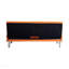 Canapé-lit de bureau 67 po en similicuir orange double pliable avec table basse 67 po