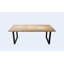 Ollie Pine Solid Wood Top Metal Base Dining Table-51004014-51014562