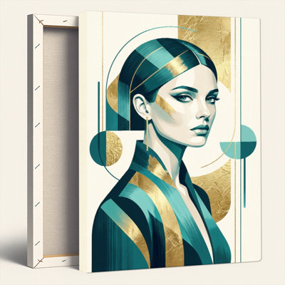 Art Deco Canvas Wall Art Oil Painting Print Set Of 1
