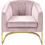 Fauteuil demi-tonneau en velours 30 po Carter-774457187