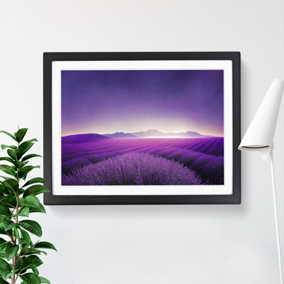 Sparkling Lavender Flower Field - Framed Print