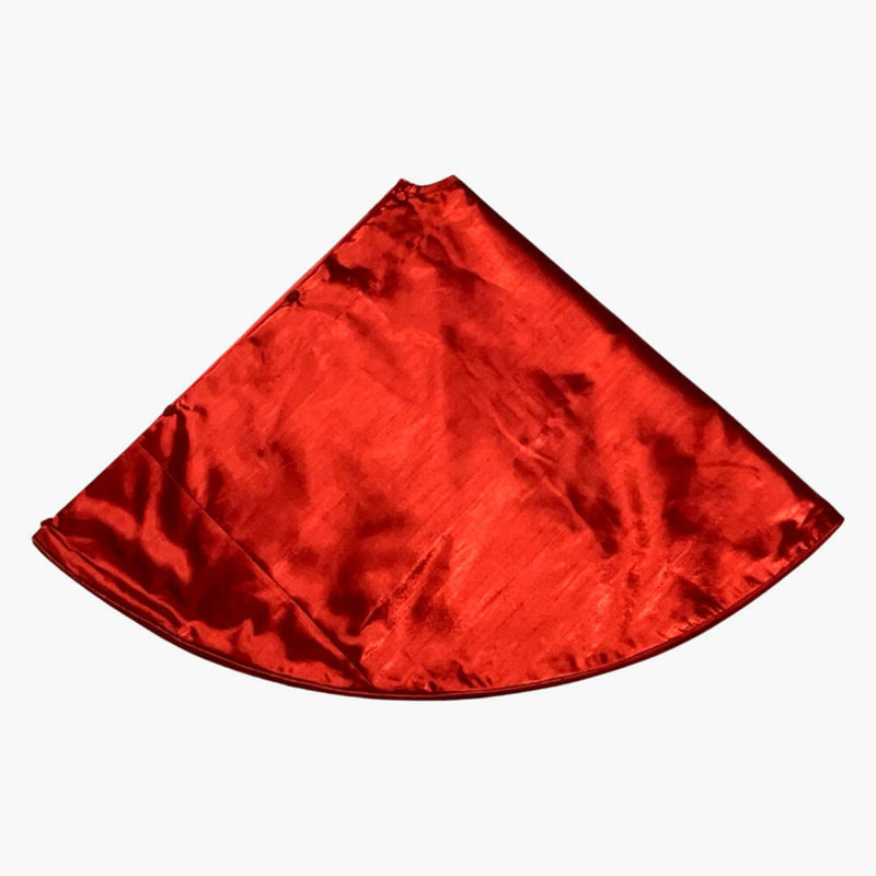 Jupe d'arbre de Noël métallique Vickerman , Rouge, H 60 po x l 1 po