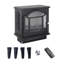 Foyer électrique à quartz infrarouge 18 pouces à flamme 3D - 1 500 W de chaleur, 5 000 / H, portatif, sécuritaire, température de luminosité réglable, télécommande, maintient l'humidité